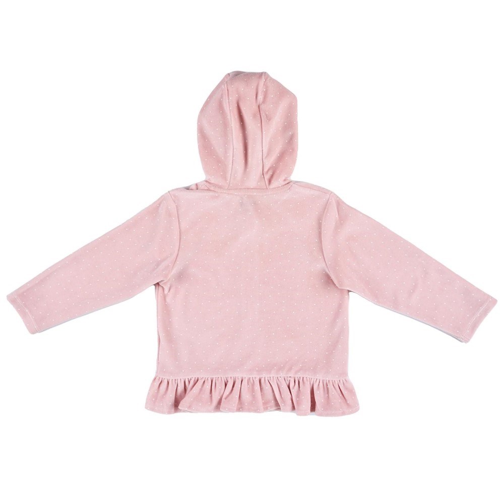 Minycenter Kışlık Kız Kadife Eşofman 2'li Set Pembe