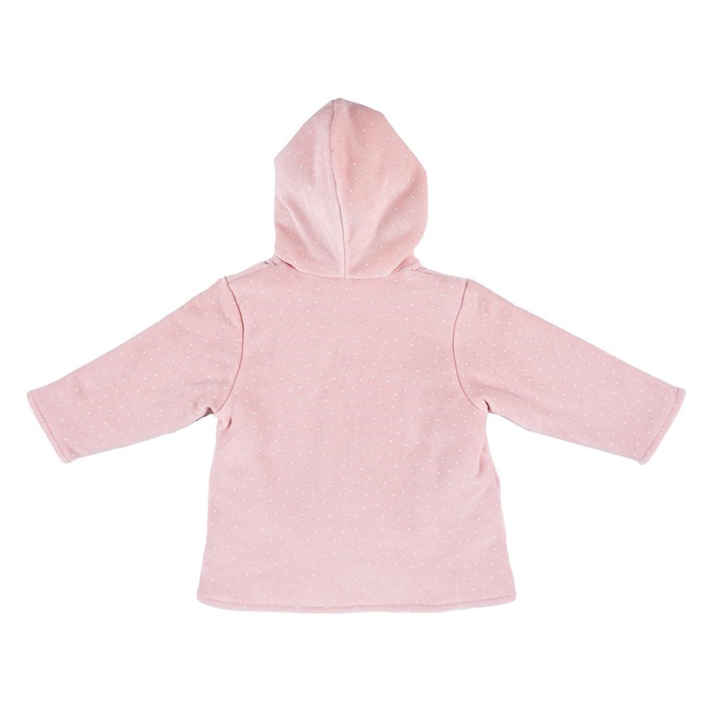 Minycenter Kışlık Kız Bebek Kadife Ceket Pembe