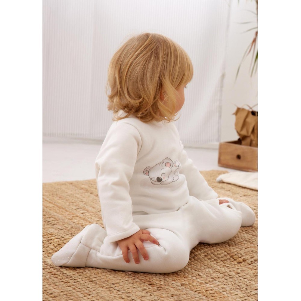 Minycenter Kışlık Bebek Uyku Tulumu Beyaz