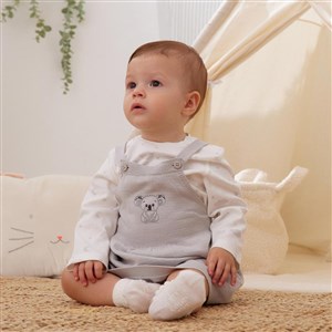 Miny Center Kışlık Kız Bebek Triko Elbise Set