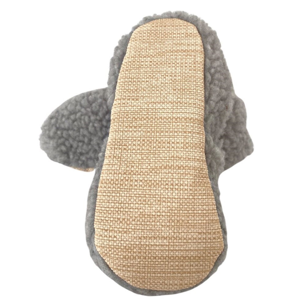 Morgedan Peluş Pamuklu Kaydırmaz İlk Adım Bebek Patik- Teddy Gri