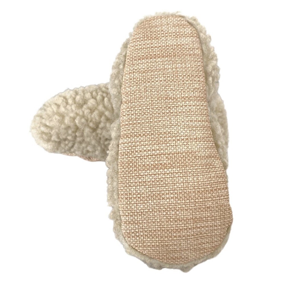 Morgedan Peluş Pamuklu Kaydırmaz İlk Adım Bebek Patik- Teddy Krem