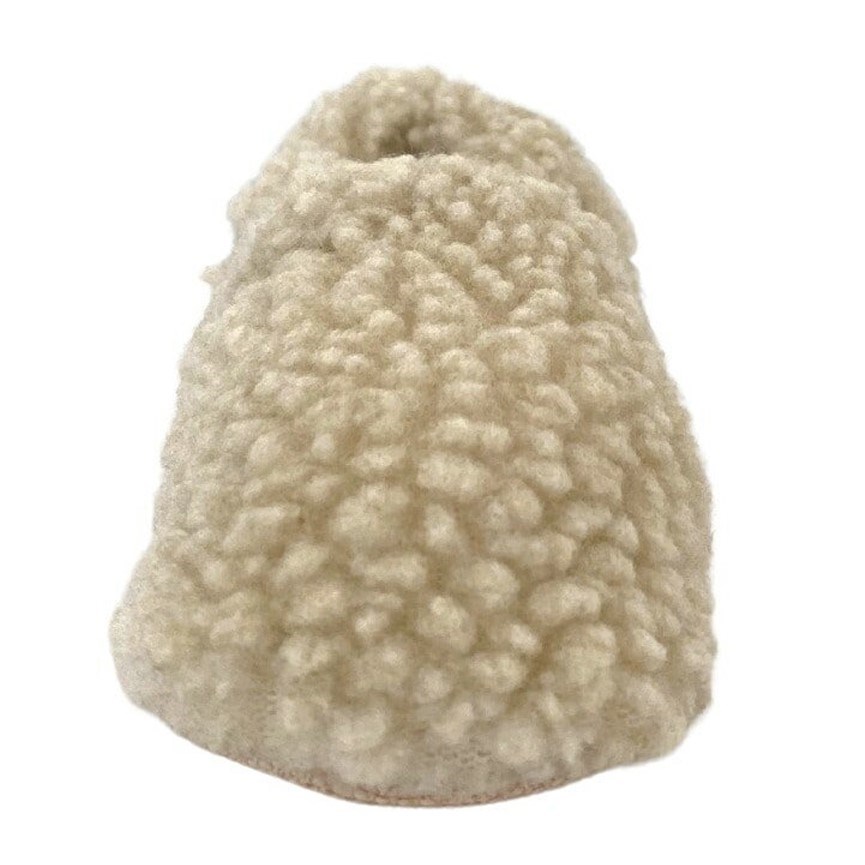 Morgedan Peluş Pamuklu Kaydırmaz İlk Adım Bebek Patik- Teddy Krem