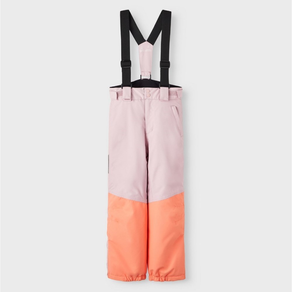 Name It Kışlık Kız Çocuk Askılı Kar Pantolonu Pembe