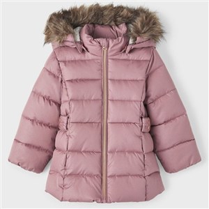 Name It Kışlık Kız Çocuk Kapşonlu Simli Mont