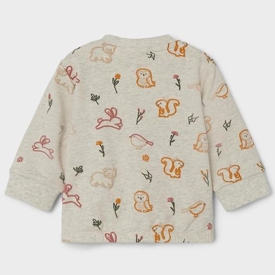 Name It Kışlık Kız Organik Pamuk Sweat-shirt Krem