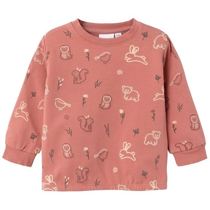 Name It Kışlık Kız Organik Pamuk Sweat-shirt Pembe