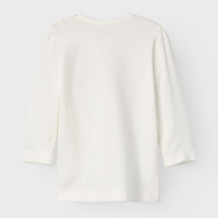 Name It Kışlık Kız Bebek Organik Pamuk T-shirt Beyaz