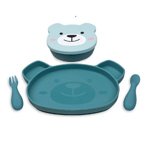 Tum Tum Boris Bear Silikon 5'li  Beslenme Seti