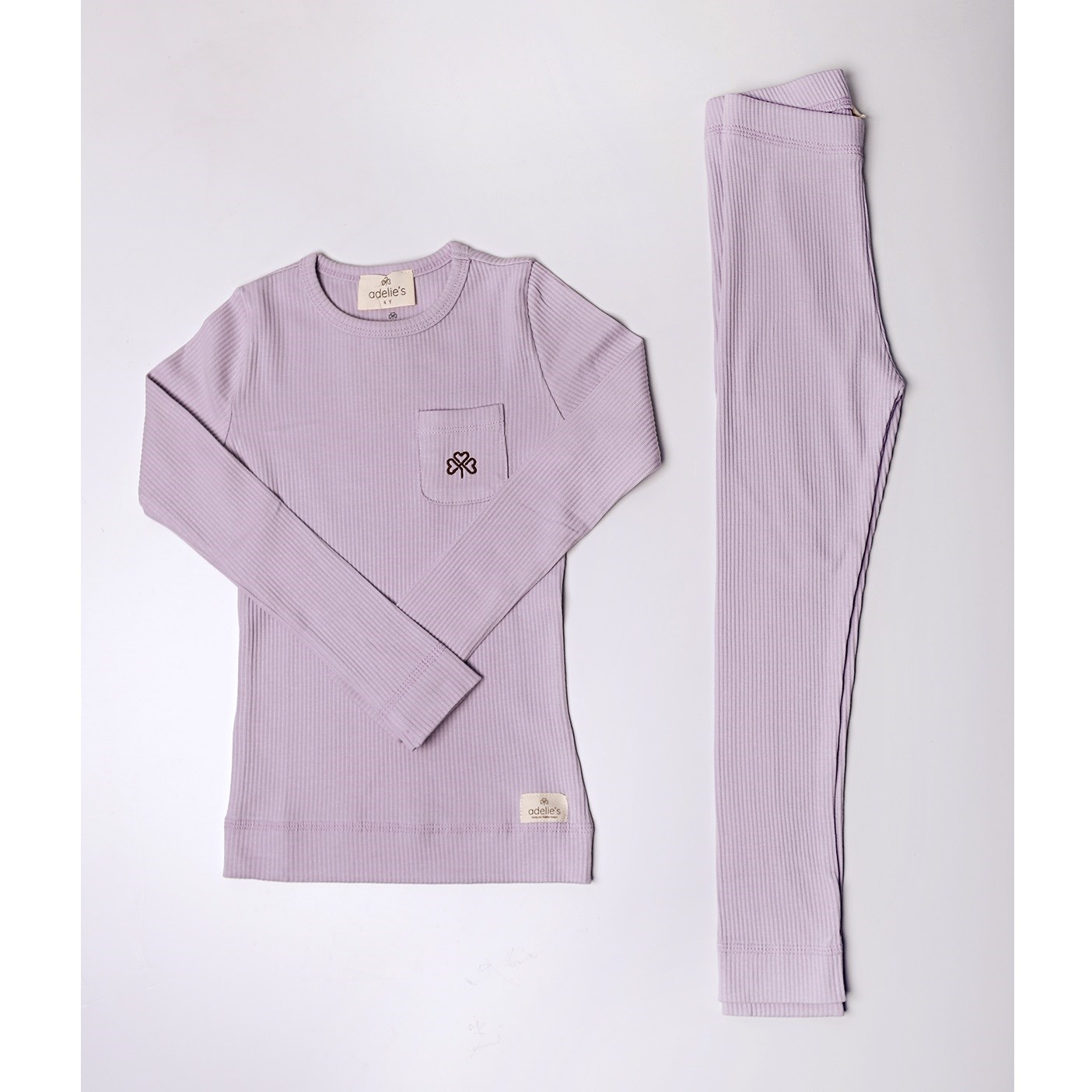 Adelie's Organik Pamuklu Uzun Kollu Pijama Takımı Mor
