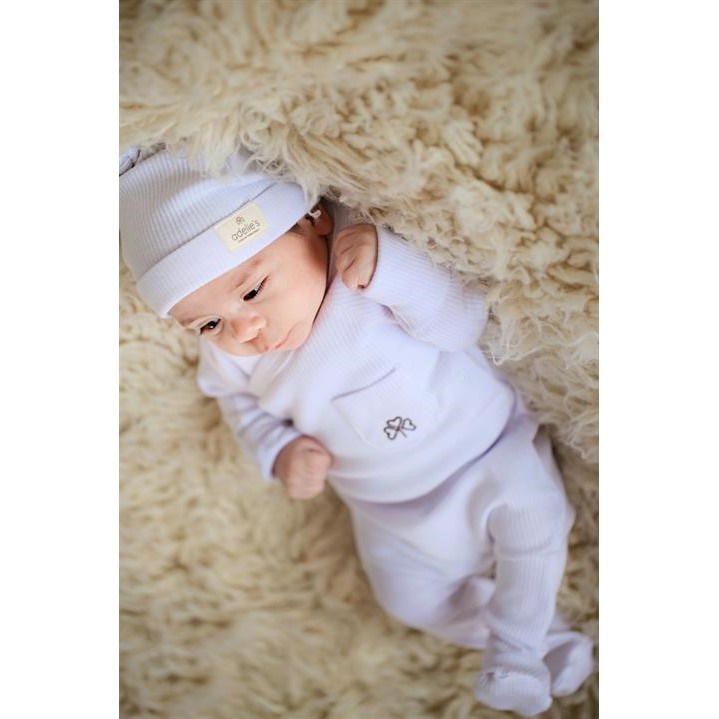 Adelie's Organik Pamuklu Hastane Çıkışı 6'lı Set Beyaz