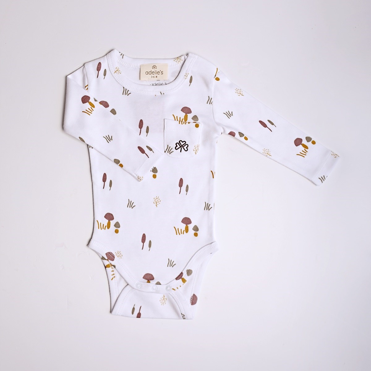 Adelie's Organik Pamuklu Fitilli Body ve Pantolon 2'li Set Beyaz