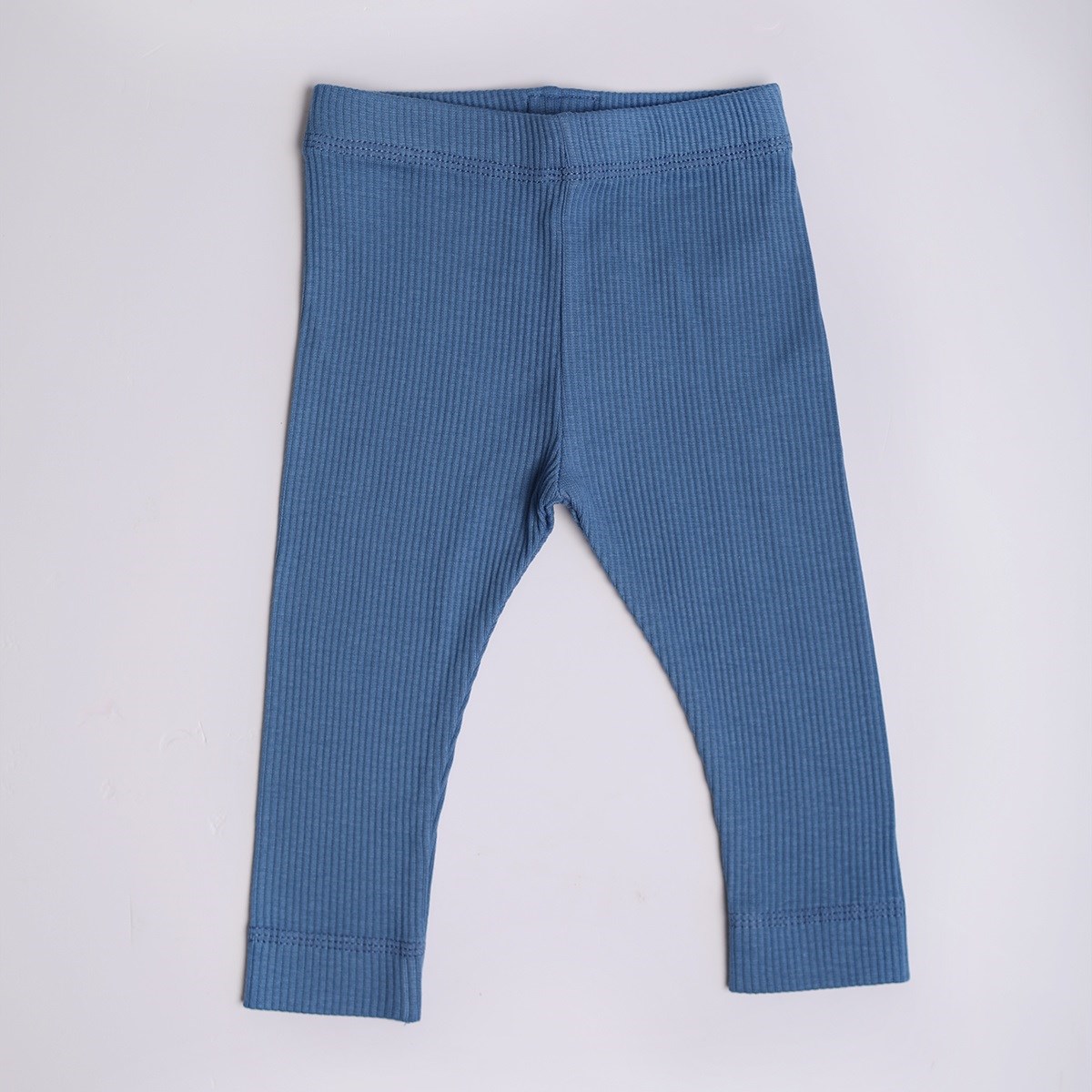 Adelie's Organik Pamuklu Fitilli Body ve Pantolon 2'li Set Mavi