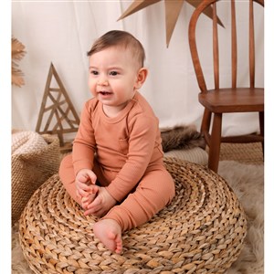 Adelie's Organik Pamuklu Fitilli Body ve Pantolon 2'li Set