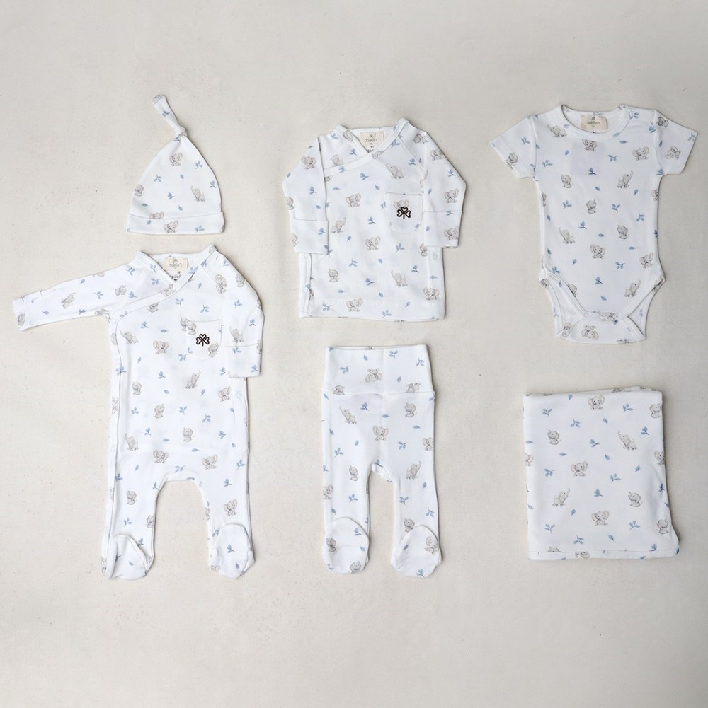 Adelie's Organik Pamuklu Hastane Çıkışı 6'lı Set Beyaz