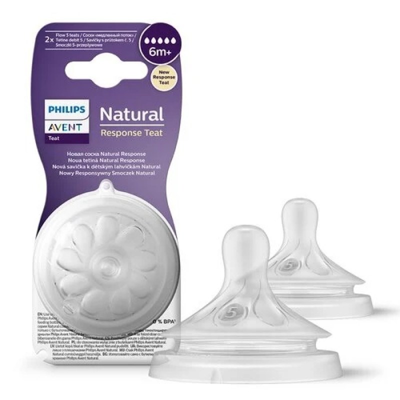 Avent Natural Response 2'li Biberon Emziği 5  No +3 Ay Orjinal