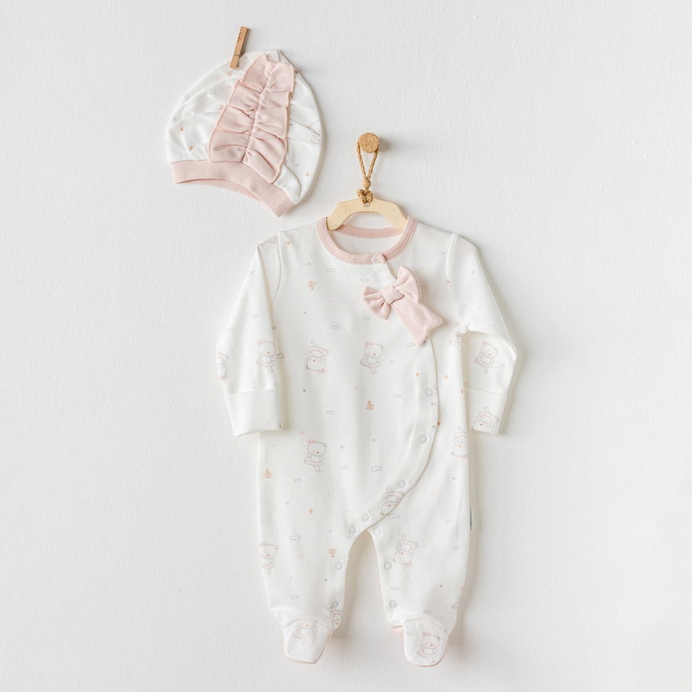 Andywawa Kız Bebek Tulum Takım Ballerina Pembe