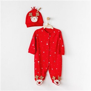 Andywawa Kışlık Bebek Tulum ve Şapka Set - Yeni Yıl