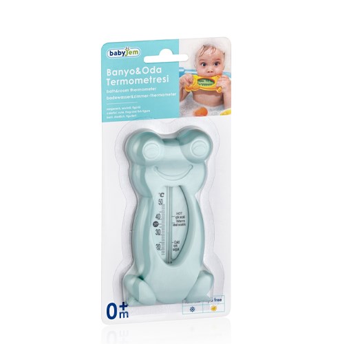 BabyJem Kurbağa Banyo ve Oda Termometresi Turkuaz