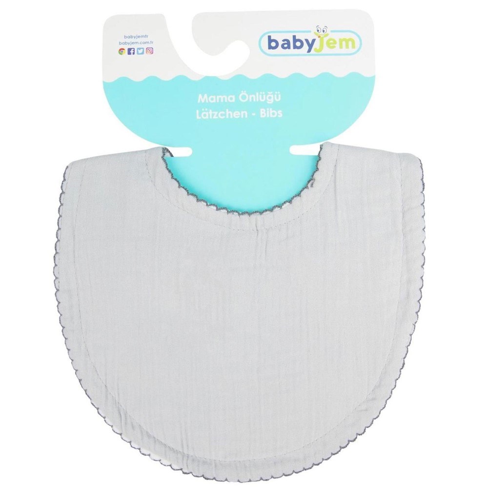 BabyJem Bürümcük Müslin Önlük Gri