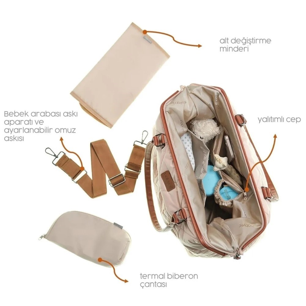Babyes Babybag Çanta Pudra Pembe