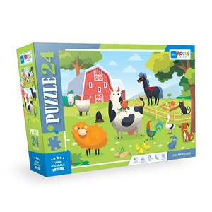 Blue Focus 24 Parça Puzzle Farm Animals- Çiftlik Hayvanları