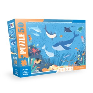 Blue Focus 50 Parça Puzzle Sea Animals- Deniz Hayvanları
