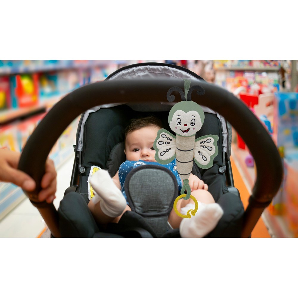 Babyjem Titreşimli Kelebek Mint Puset Oyuncağı 
