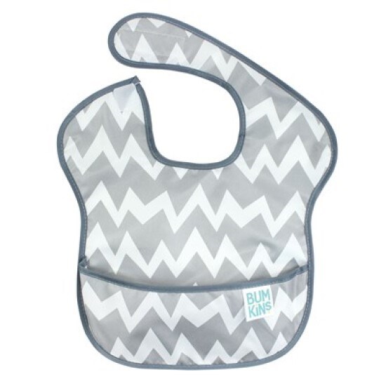 Bumkins SuperBib Önlük Gray Chevron