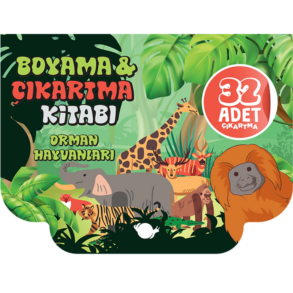 Çikolata Yayınevi Boyama Çikartma Kitabı - Orman Hayvanları