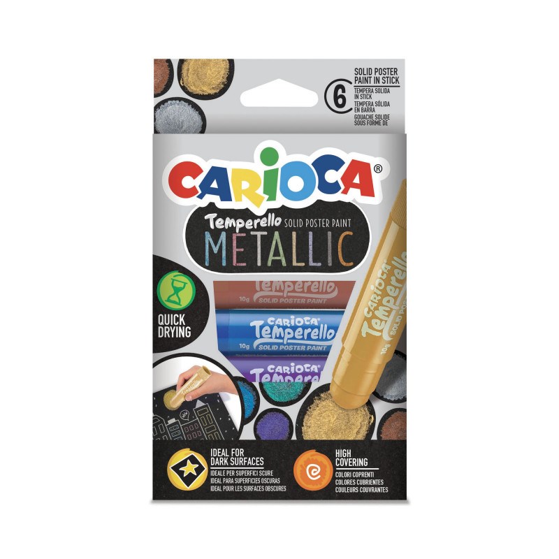 Carioca Poster Boya Kalemi Metalik 6'lı Orjinal