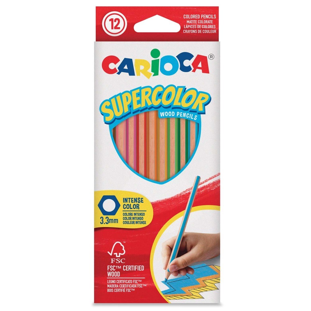 Carioca Süpercolor Kuru Boya Kalemi 12'Li Orjinal