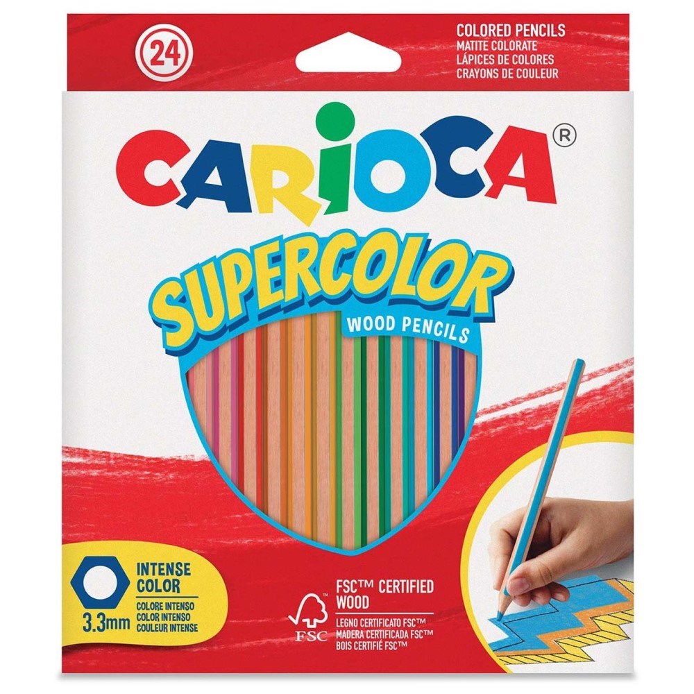 Carioca Süpercolor Kuru Boya Kalemi 24' lü Orjinal