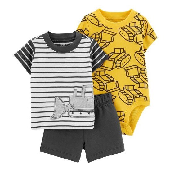 Carter's Erkek Bebek 3'lü Alt Üst Set Sarı