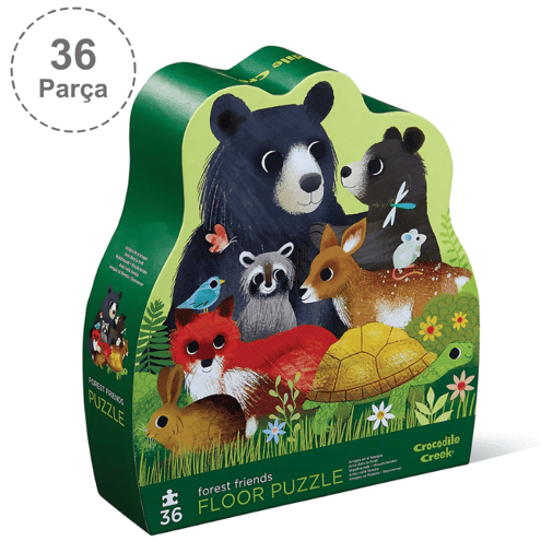Crocodile Creek Dekoratif Puzzle - 36 Parça - Orman Arkadaşları 