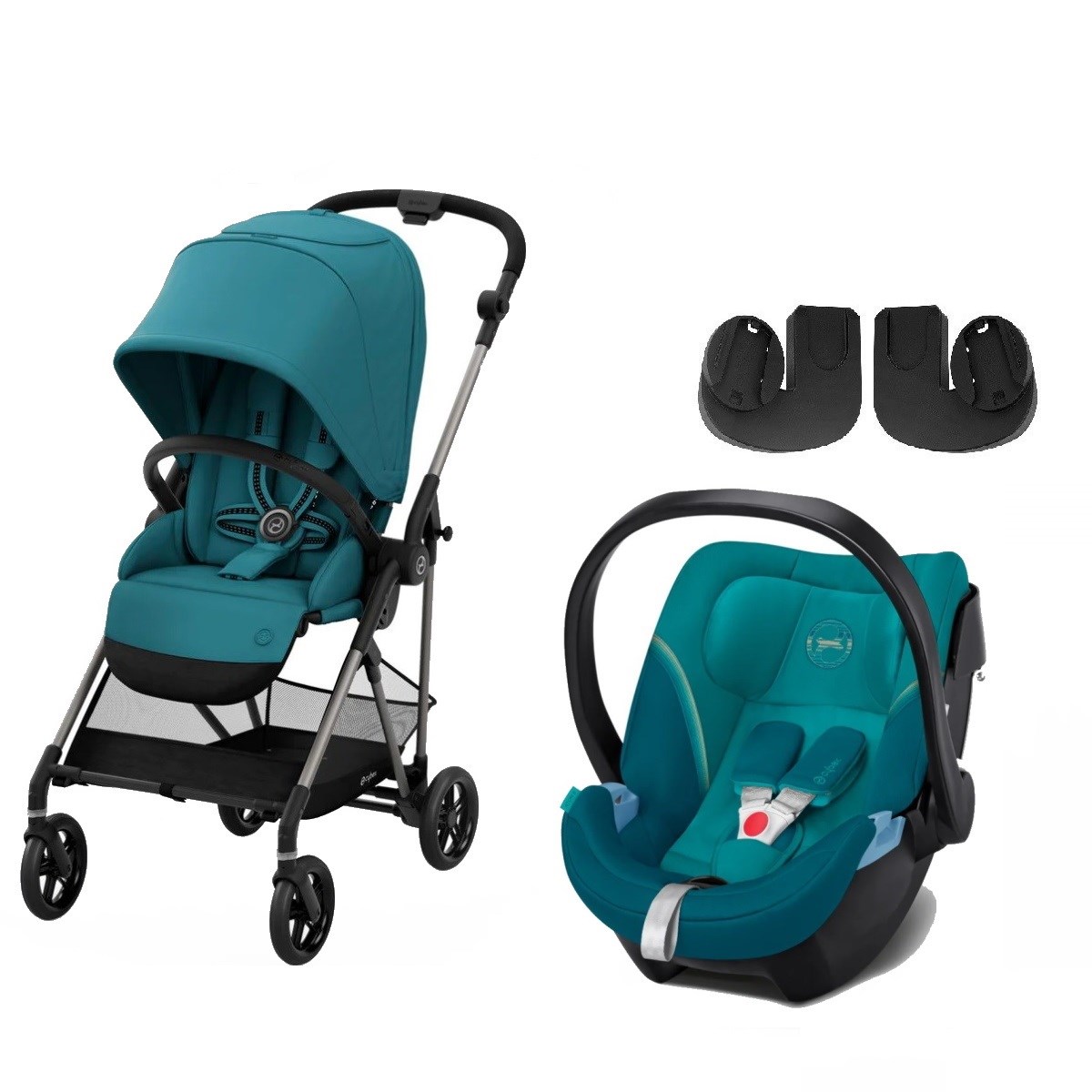 Cybex Melio Bebek Arabası River Blue Aton 5 Travel Set