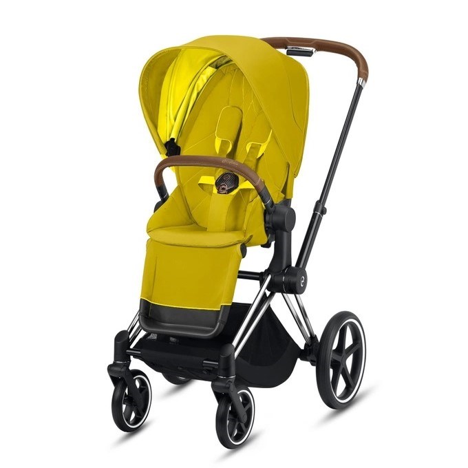 Cybex Priam Bebek Arabası Chrome Brown - Mustard Yellow