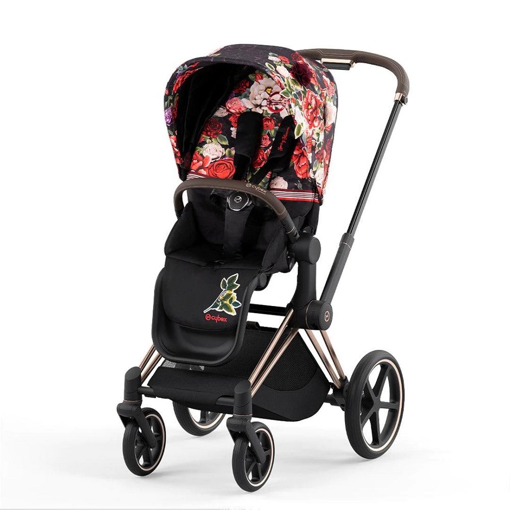 Cybex Priam Bebek Arabası Rose Gold - Spring Blossom Dark 