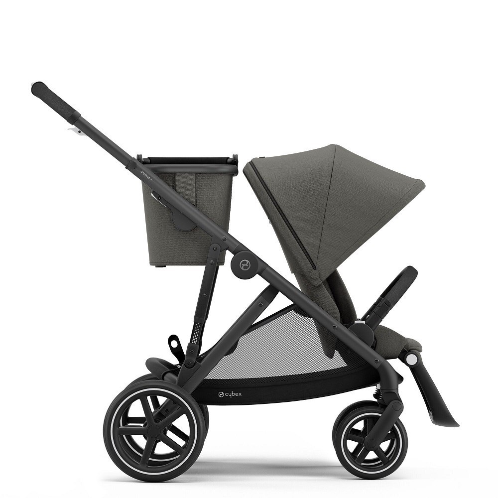 Cybex Gazelle S Black İkiz Bebek Arabası- Soho Grey 