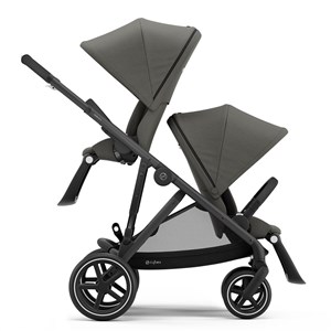 Cybex Gazelle S Black İkiz Bebek Arabası- Soho Grey