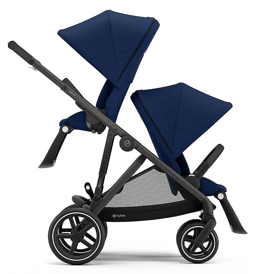 Cybex Gazelle S Black İkiz Bebek Arabası-Navy Blue  