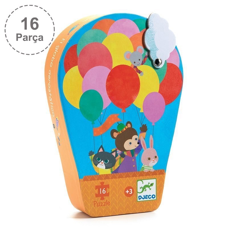 Djeco Dekoratif Puzzle 16 Parça - Balloon