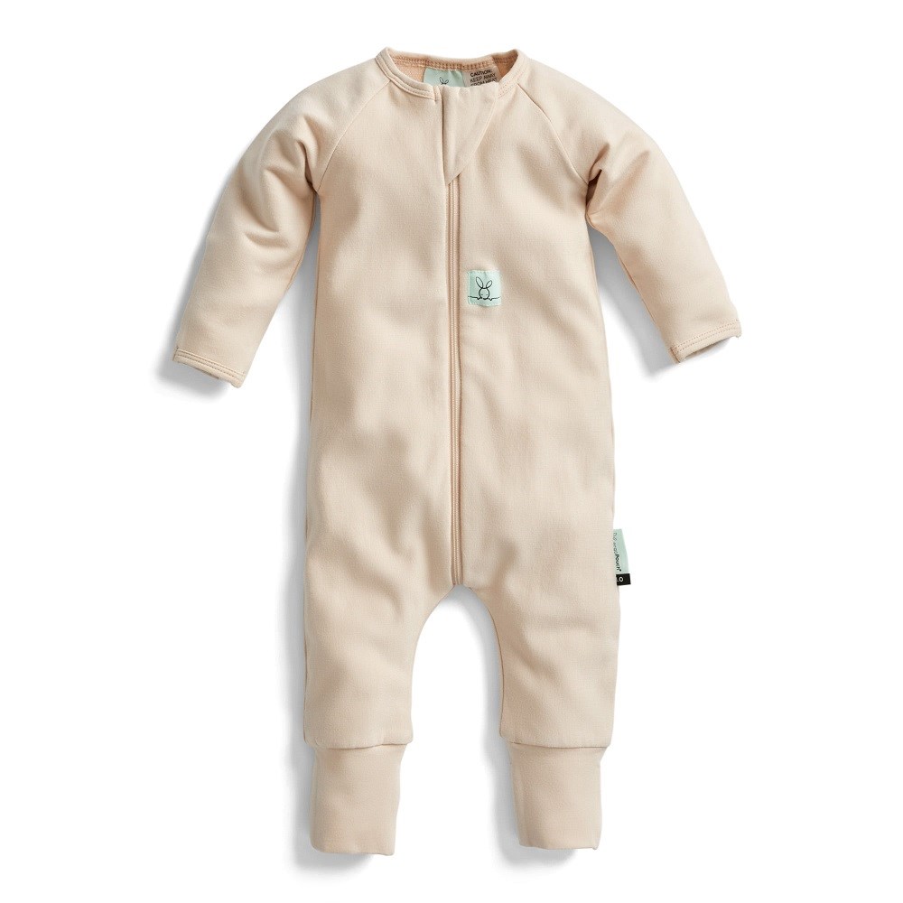 ErgoPouch Organik Pamuklu Patikli Pijama Tulum 1.0 TOG Vanilla Krem