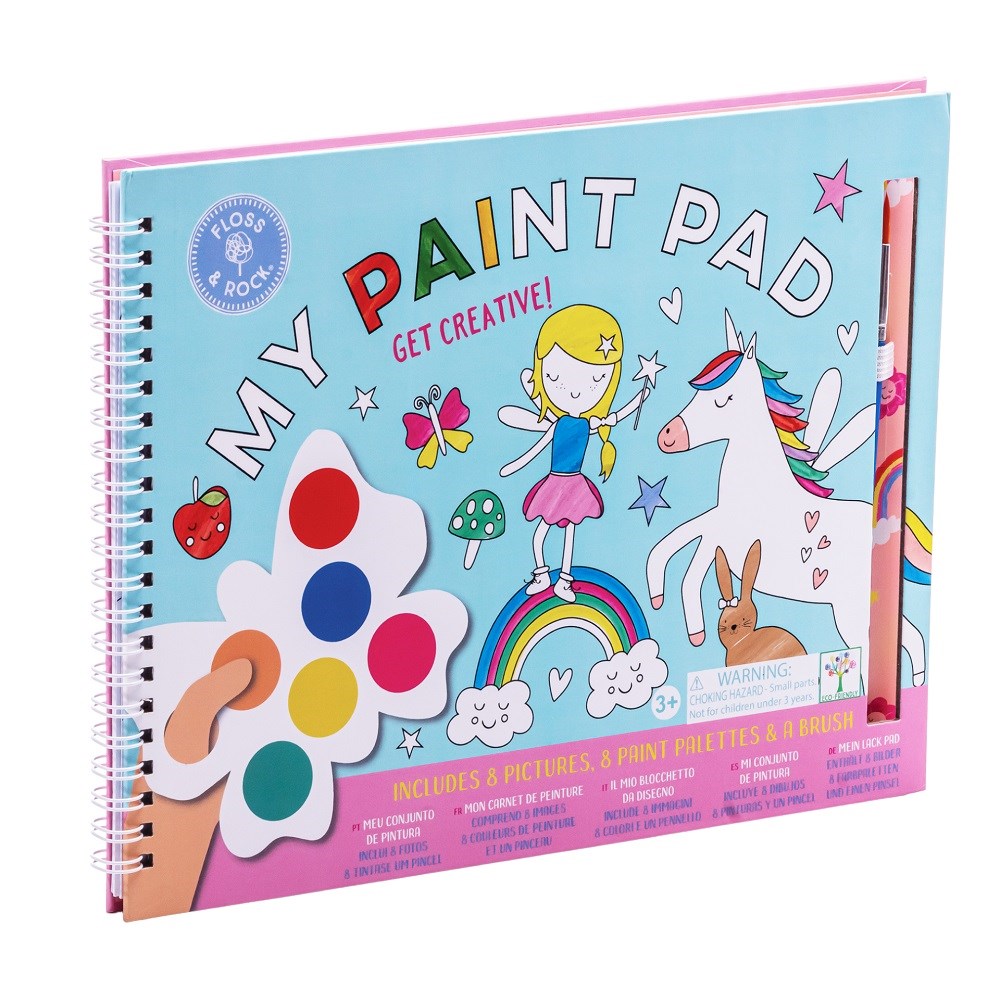 Floss Rock Sulu Boyalı Boyama Kitabı - Rainbow Fairy
