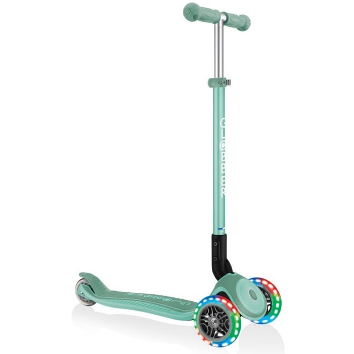 Globber Primo Plus Katlanabilir Işıklı Scooter - Mint Yeşili 