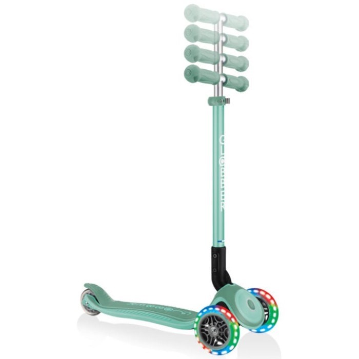 Globber Primo Plus Katlanabilir Işıklı Scooter - Mint Yeşili 