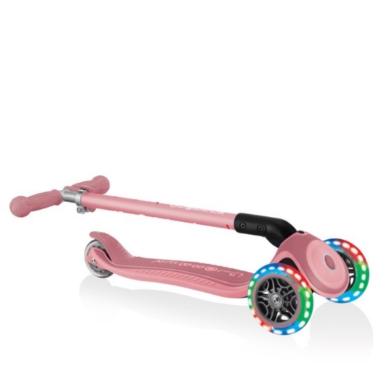 Globber Primo Plus Katlanabilir Işıklı Scooter - Pastel Pembe 
