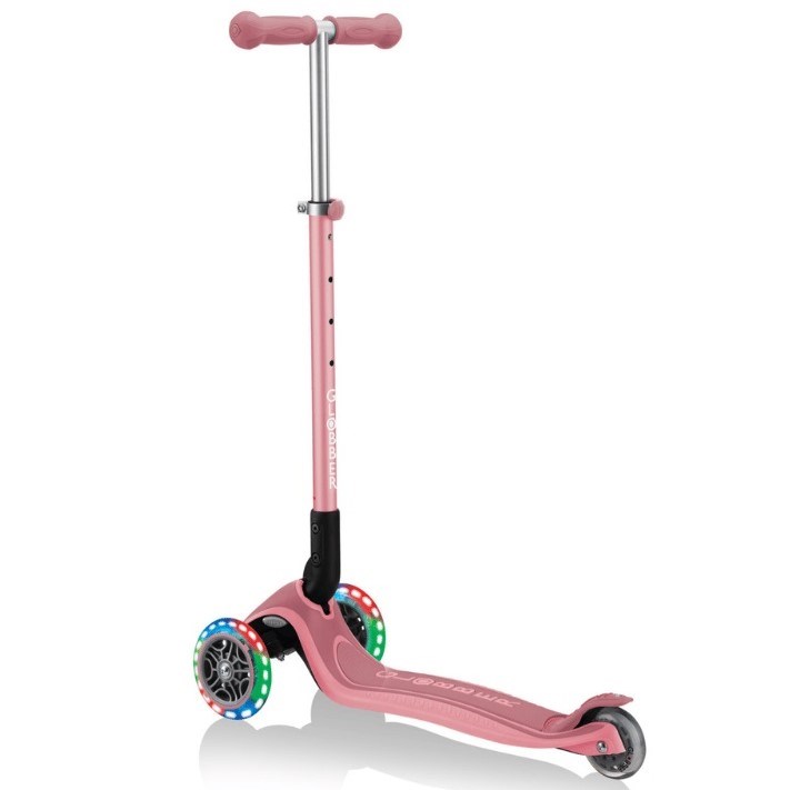 Globber Primo Plus Katlanabilir Işıklı Scooter - Pastel Pembe 
