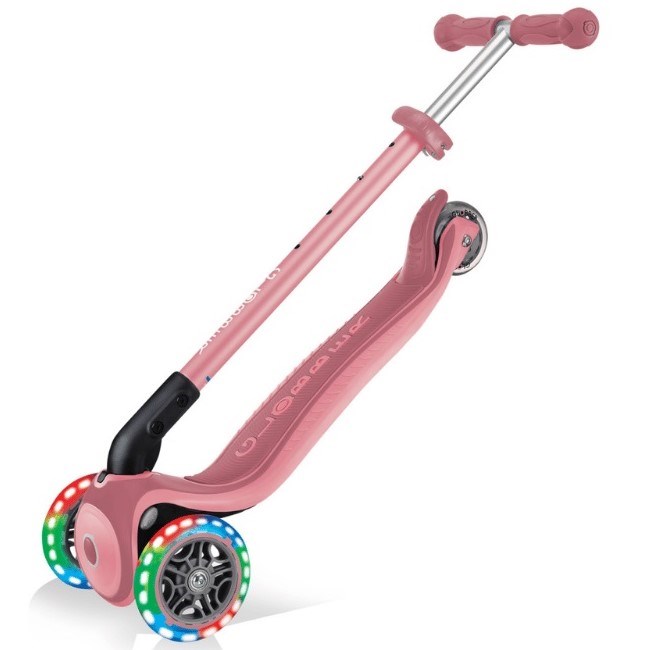 Globber Primo Plus Katlanabilir Işıklı Scooter - Pastel Pembe 
