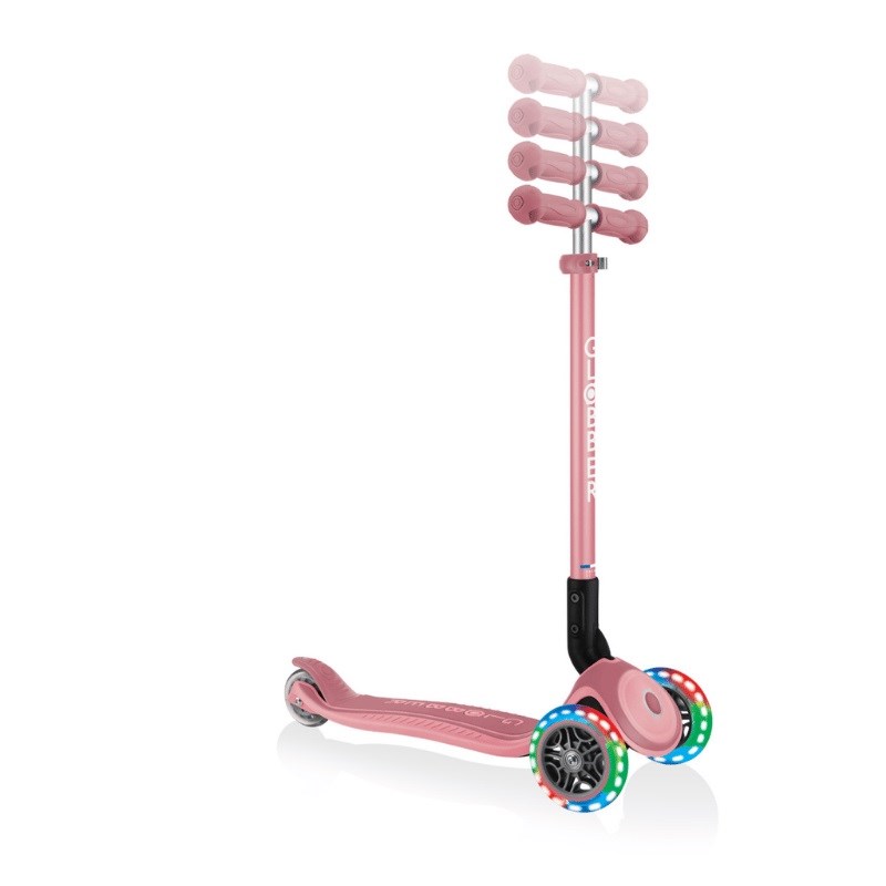 Globber Primo Plus Katlanabilir Işıklı Scooter - Pastel Pembe 